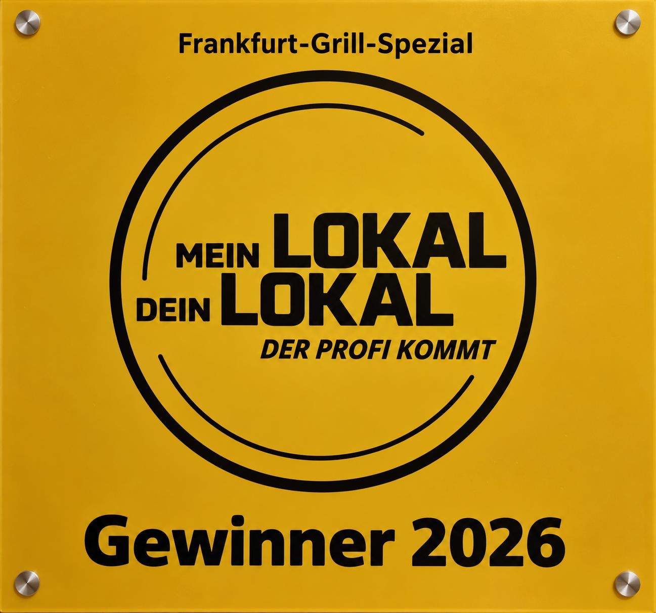 Auszeichnung Frankfurt-Grill-Spezial &ndash; Mein Lokal, Dein Lokal, Gewinner 2026